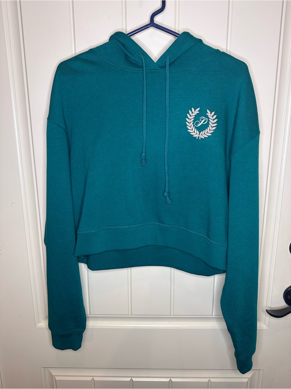 PINK Cropped hoodie (green)